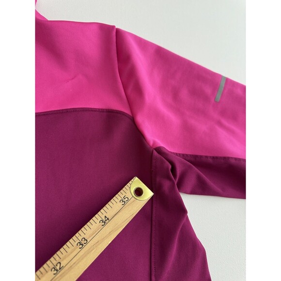 Nike Running Womens Sweatshirt Small Dri-Fit Hooded 1/4 Zip Pullover Pink - Picture 8 of 8